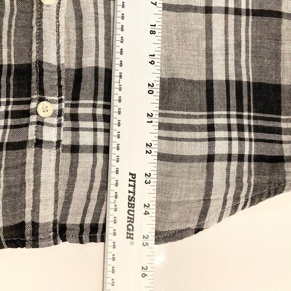 NWOT CURRENT/ELLIOTT Shirt 0 Multi Plaid Flannel Slim Button-Up “Sugar Siesta” - Picture 9 of 11